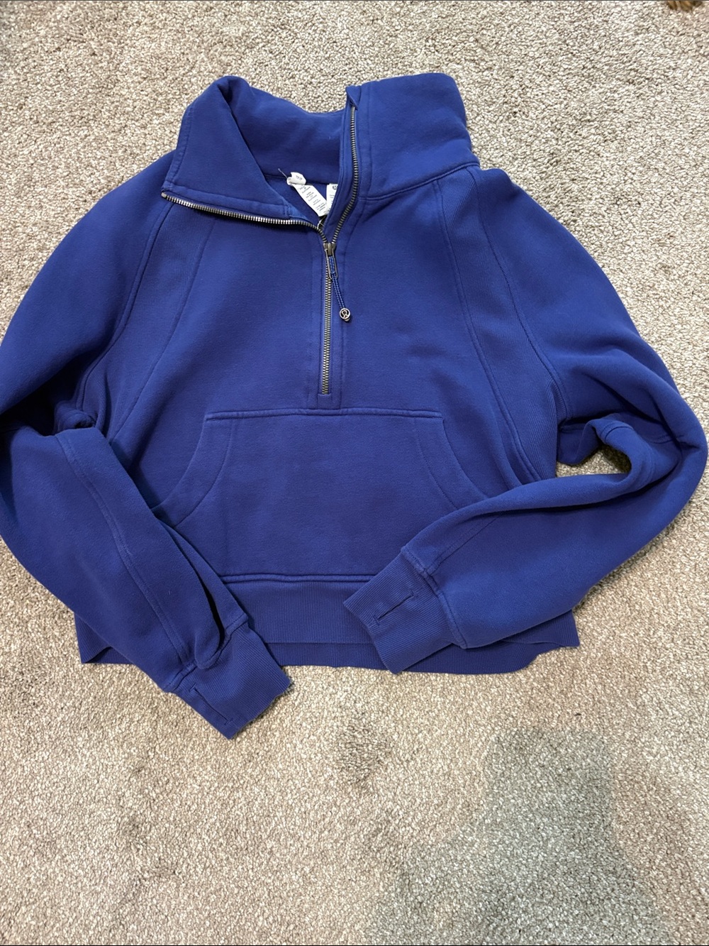 Lululemon half zip crop scuba sweatshirt